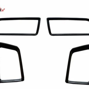 8ピース ステンレス ステル インテリア 窓プレートカバー インテリア ボタン パネル カバー エベレスト EMDEAVOUR 2016 2017 - GLOSSY BLACK 4PCS B