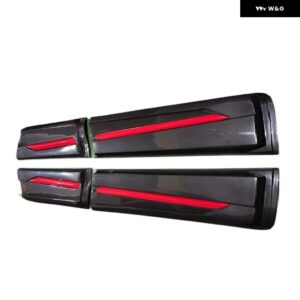 ボディクラッディングサイドドア トリム プレートフィット T7 レンジャー 外装 ボディクラッディングキット アクセサリー WILDTRADK T7 2015-2017 - Red
