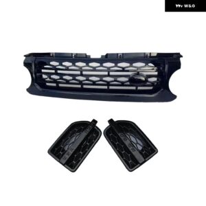 ディスカバリー 4 ラジエーター グリル LR4 L319 2010-13 アウトレット エアフェンダーベント レーシンググリル グリル メッシュ バンパー カバー - black set