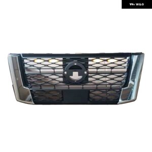 NP300 用フロントグリル ナバラ NP300 PRO-4X 2021 2022 レーシンググリル フロント バンパー グリル カバー グリル メッシュライト - Sliver with leds