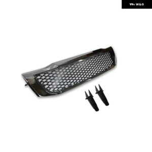 VIGO グリル メッシュハイラックス VIGO 2012 2013 2014 クローム黒フロントグリル フロント レーシンググリル ABS バンパー グリル - Silver