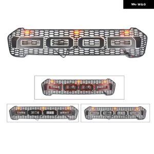 フロント レーシンググリル メッシュマスク バンパー カバー レンジャー T8 XL XLT XLS WILDTRACK ラリアット 2015-2018-21 車用 - WHITE