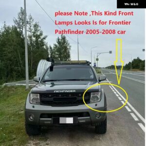 フロント ABS グリル フロンティアパスファインダー 2005 2006 2007 2008 グリル フロント バンパー メッシュマスクカバー 自動車アクセサリー - 0508 White Led