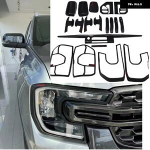 自動レンジャー T9 WILDTRACK XLT スポーツ XL XL + 2022 2023 2024 2025 フロント ヘッドランプ テールランプカバー タンクフェンダーカバー - Ranger Wildtrack