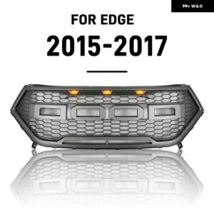 エッジ レーシンググリル エッジ 2015 2016 2017 フロント バンパー メッシュカバー グリル トリム バンパー グリル - b