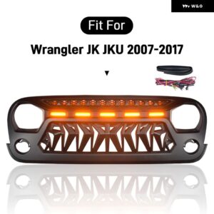 ラングラー レーシンググリル JK JKU 2007 2008 2009 2010 2012-17 フロントグリル メッシュ バンパー グリル - D