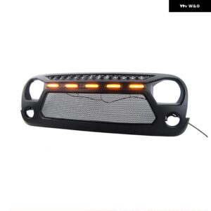 ラングラー レーシンググリル JK JKU 2007 2008 2009 2010 2012-17 フロントグリル メッシュ バンパー グリル - E