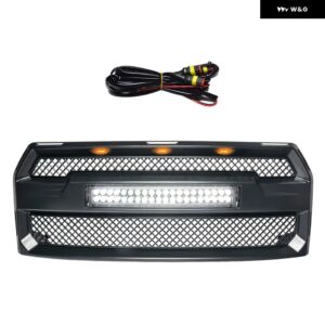 F150 グリル 用に F-150 2015 2016 2017 LED ライトフロント バンパー グリル メッシュカバー フロントグリル レーシンググリル - Style 1