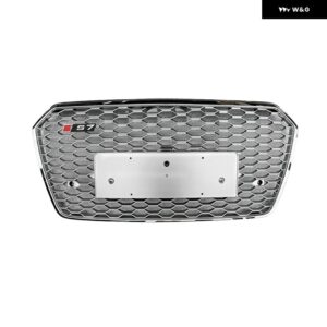 A7 用に A7 レーシンググリル A7 S7 2016-19 フロント バンパー グリル フロントグリル メッシュカバー グリル トリム - Style 1