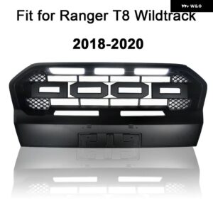 レンジャー T8 PX MKIII MK3 WILDTRAK ピックアップ トラック 2018 2019 2020 フロント バンパー メッシュ レーシンググリル - White light