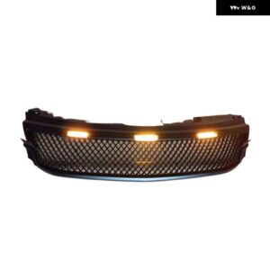 パジェロ スポーツフロントグリル パジェロ スポーツ レーシンググリル メッシュマスク 2016 2017 2018 フロント バンパー グリル カーパーツ - with yellow light