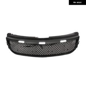 パジェロ スポーツフロントグリル パジェロ スポーツ レーシンググリル メッシュマスク 2016 2017 2018 フロント バンパー グリル カーパーツ - with white light