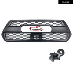 タコマ レーシンググリル 用にタコマ 2016-21 フロント バンパー グリル トリム フロントグリル メッシュ - no light