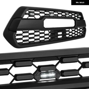 タコマ レーシンググリル 用にタコマ 2016-21 フロント バンパー グリル トリム フロントグリル メッシュ - White light