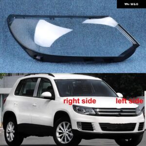 VW ティグアン 2013-17 キセノン ヘッドライト カバー ク リア ランプレンズ ヘッドランプ シェルプレキシガラス - 1PCS left side