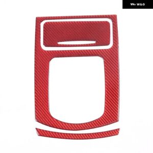 インフィニティ G25 G27 G37 2007-2013 ソフトカーボンカーセンター コントロール シフト パネル フレーム カバー トリム ステッカー カーアクセサリー - carbon fiber