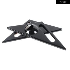 スマートフォーツー用 2009-15 ABS 黒車ピラー アンテナ パネル カバー トリム ステッカー カーアクセサリー - black