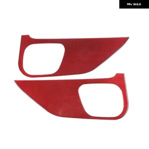 インフィニティ G25 G27 G37 2007-2013 ソフトカーボンリアドアアンチキック パネル カバー トリム ステッカー カーアクセサリー - Carbon Fiber2