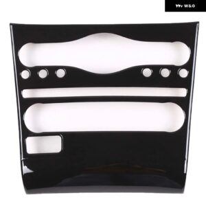 インフィニティ G25 G37 2007-2013 ABS カーボンカー エアコン パネル トリム カバー インテリア カーアクセサリー LHD - black