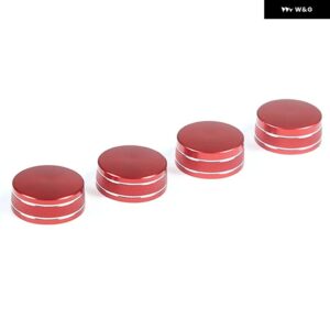 インフィニティ G25 G27 G37 2007-2013 合金 カー エアコン ボリュームノブリングカバー トリム カーアクセサリー - red