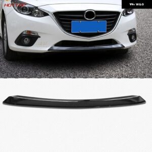 HOTTOP クロームフロントロア バンパー モールディング プロテクター リップ スポイラー カバー MAZDA3 アクセラ 2014 + トリム ガーニッシュガードグリル - Carbon Fiber 1pc