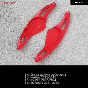 カーボン シフト ピック シュコダ オクタビアコディアック RS VRS ENYAQIV - Red 2pcs