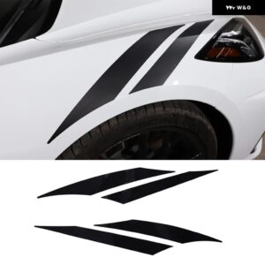 オート スタイリング 外装 アクセサリーリア三角窓 装飾 ステッカー キット アメリカ国旗パターン フィット コルベット C8 - fender sticker