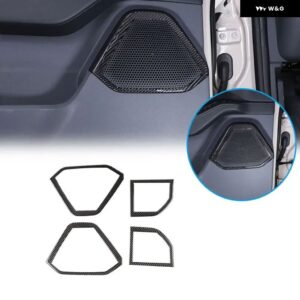 4個 カーボンドア スピーカー フレーム ステッカー ツイーター トリム 飾るアクセサリー INEOS 擲弾兵 2020-24 - Style 1