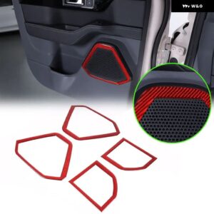 4個 カーボンドア スピーカー フレーム ステッカー ツイーター トリム 飾るアクセサリー INEOS 擲弾兵 2020-24 - style 2