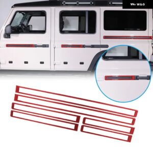 カーボンドアボディサイドウエストライン ステッカー キット INEOS 擲弾兵 2020-24 ドアウエストラインモールド 装飾 アクセサリー - Red carbon