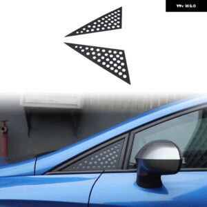 ハニカムスタイル フロントリアウィンドウ三角プレート トリム セアトレオン MK2 2008-2012 合金 プロテクター カバー アクセサリー - Front 2pcs