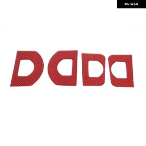 カーボン車内ドアヒンジロックフレーム ステッカー トリム INEOS 擲弾兵 2020-24 プロテクター アクセサリー - Red carbon