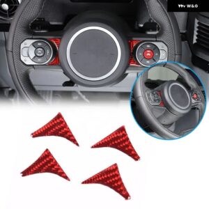 カーボン ステアリングホイール センターフレーム トリム ステアリング ボタン ステッカー キット アクセサリー INEOS 擲弾兵 2020-2024 - style 3