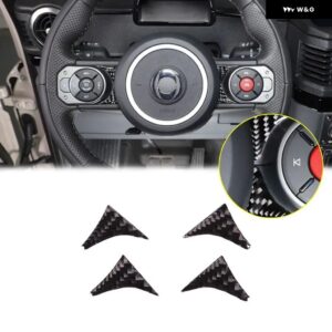 カーボン ステアリングホイール センターフレーム トリム ステアリング ボタン ステッカー キット アクセサリー INEOS 擲弾兵 2020-2024 - style 4