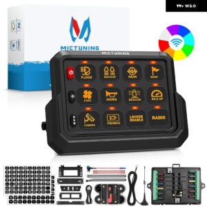 P1S 12 ギャングスイッチ パネル ワイヤレスコードレス RGB カラーの明るさ 多機能トグル瞬間ストロボ - 12 gang RGB Wireless