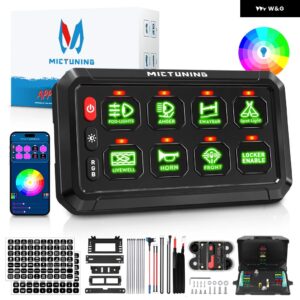 RGB 8/12 ギャングスイッチ パネル 12V 24V LED オンオフスイッチ パネル LED ライト背景電子リレー システム APP 制御 スイッチ パネル - SMT01-P1S-APP-8