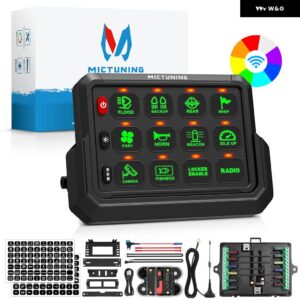 スイッチ パネル 8 ギャングスイッチ パネル ワイヤレスコードレス RGB カラーの明るさ車オフロード トラック SUV RV - 12 gang RGB Wireless