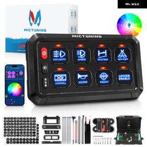 8 ギャング RGB LED オンオフスイッチ パネル LED ライト背景電子リレー システム BLUETOOTH APP コントロール スイッチ パネル - SMT01-P1S-APP-8
