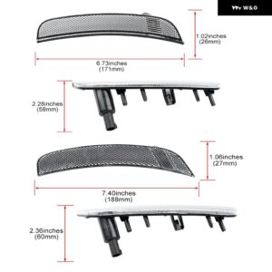 4X フィアット 500 ポップ/ラウンジ 2012-2017 500C ポップ/ラウンジ 2012-2015 F R バンパー フェンダーフレアサイドマーカー リフレクター ライトランプ - Clear Lens