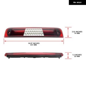 RAM 1500 GEN5 DT ピックアップ トラック 2019-23 + LED サードブレーキライトホワイトキャブカーゴルーフ キット LED トランク ベッド CHMSL - Red Lens