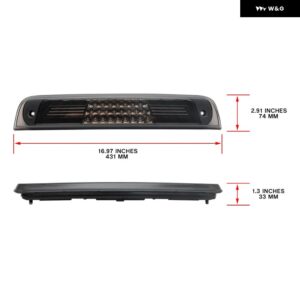 RAM 1500 GEN5 DT ピックアップ トラック 2019-23 + LED サードブレーキライトホワイトキャブカーゴルーフ キット LED トランク ベッド CHMSL - Smoked Lens