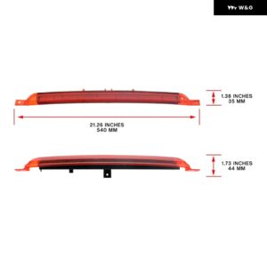 1X スモーク LED センターハイ マウント 3RD ブレーキライト VW ゴルフ MK7 GTI GTE GTD E- ゴルフ T-ROC トゥアレグ車テールストップランプ - Red Lens