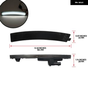 スモーク アップグレード フェンダーサイド マーカーライト 交換 キャデラック CT4 CT4-V 2020-24 + バンパー LED パーキング 信号 - Smoked White