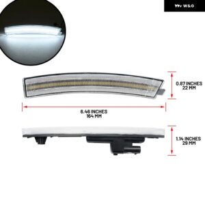 スモーク アップグレード 交換用ホワイト/ アンバー LED フェンダーフレアサイド マーカーライト キャデラック CT4 CT4-V 2020+ 自動 パーキング - Clear White