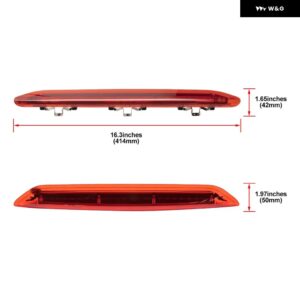 1X VWポロIVMK4 9N 9N3 ハッチバック 2002-2010 スモーク LED サード ブレーキ ライト プロジェクター リア レッド テール ストップ ランプ OEM:6Q6945097 - Red Lens