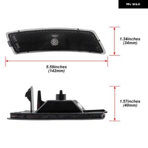 2X VW ビートル 2012-2019 ティグアン 2018-2023 スモーク OE-SPEC ホワイト サイド マーカー ライト オート フェンダー フレア ランプ OEM: 5C5945071A - Smoked Lens