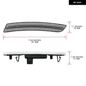 2X キャデラック CT6 2016-2020 CT6-V 2019-2020 フロント アンバー LED サイド マーカーライト オートフェンダーフレアランプ OEM# 23345080 23345091 - Clear Lens