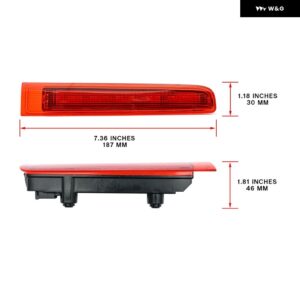 2X スモーク LED トップセンターサード 3RD ブレーキライト VW トランスポーター T5 T6 T6.1 マルチバン カラベル テールストップ信号ランプ 7H0945097B/C - Red Lens