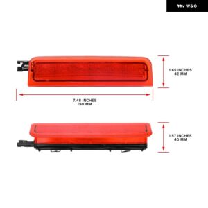 1X VW キャディ MK3 2K 2003-2015 MK4 SA 2016-2020 LED ハイ マウント サード 3RD ブレーキライト車テールストップランプ 2K0945087C - Red Lens
