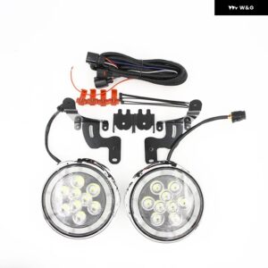 クロームミニラリーライト DRL ハロー LED フロント バンパー ラリーライトミニクーパー R50 R52 R53 2001-2006 スタイリング - Chrome